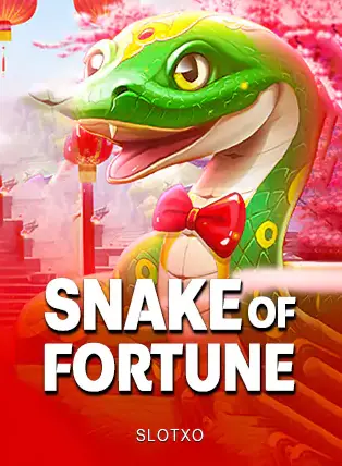 ปกเกม Snake of Fortune งูเขียวสวมหมวกน่ารักบนพื้นชมพู