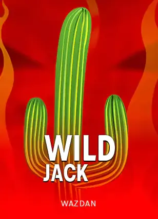 ปกเกม Wild Jack รูปต้นกระบองเพชรสีเขียวบนผืนหลังสีแดง